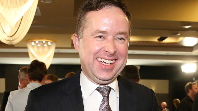 Win-win ... Qantas Group CEO Alan Joyce is happy with the deal struck with Sydney Airport. Picture: Ray Strange/News Corp Australia