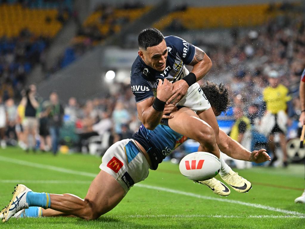 Valentine Holmes missed a try opportunity. Picture: NRL Photos