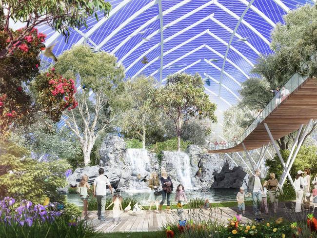 Cleland Wildlife Park artist impression for $150 million upgrade. Picture: Supplied