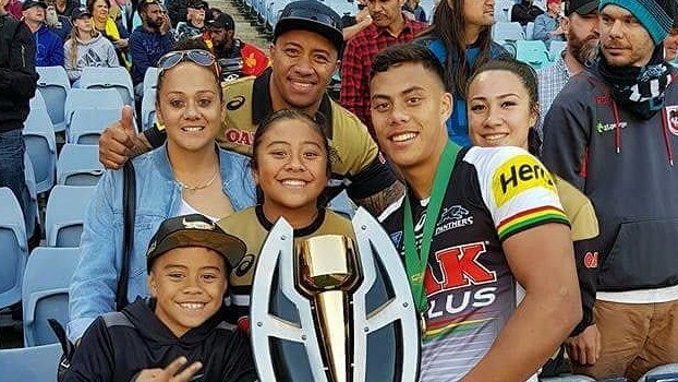 Jarome Luai with his family.