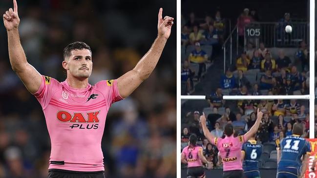 Nathan Cleary has done it again. Photo: Getty Images and Fox Sports