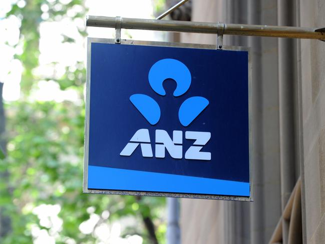 ANZ bank signage in Melbourne, Thursday. Nov. 3, 2016. ANZ's full-year cash profit has fallen 18 per cent due to restructuring charges and the bank may sell its Australian life insurance and super businesses. (AAP Image/Mal Fairclough) NO ARCHIVING