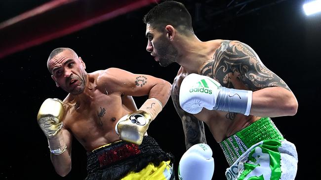 Anthony Mundine was punched into retirement by Michael Zerafa.