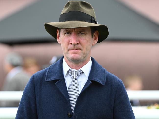 MELBOURNE, AUSTRALIA - NOVEMBER 30: Trainer Ciaron Maher is seen after New Energy won Race 7, the Lamaros Hotel Eclipse Stakes during Melbourne Racing at Caulfield Racecourse on November 30, 2024 in Melbourne, Australia. (Photo by Vince Caligiuri/Getty Images)