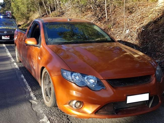 The driver of this ute tested positive to ice after he was pulled over in Somerville.