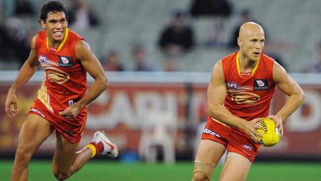 Gary Ablett in action for the Suns in 2012. Picture: Michael Dodge