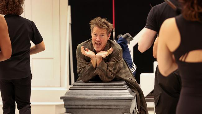 Perfect during rehearsals for Beetlejuice The Musical’s Melbourne season. Picture: David Caird.