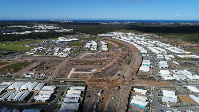 DRONE: Aerial photos of the new housing development at Aura, Sunshine Coast.