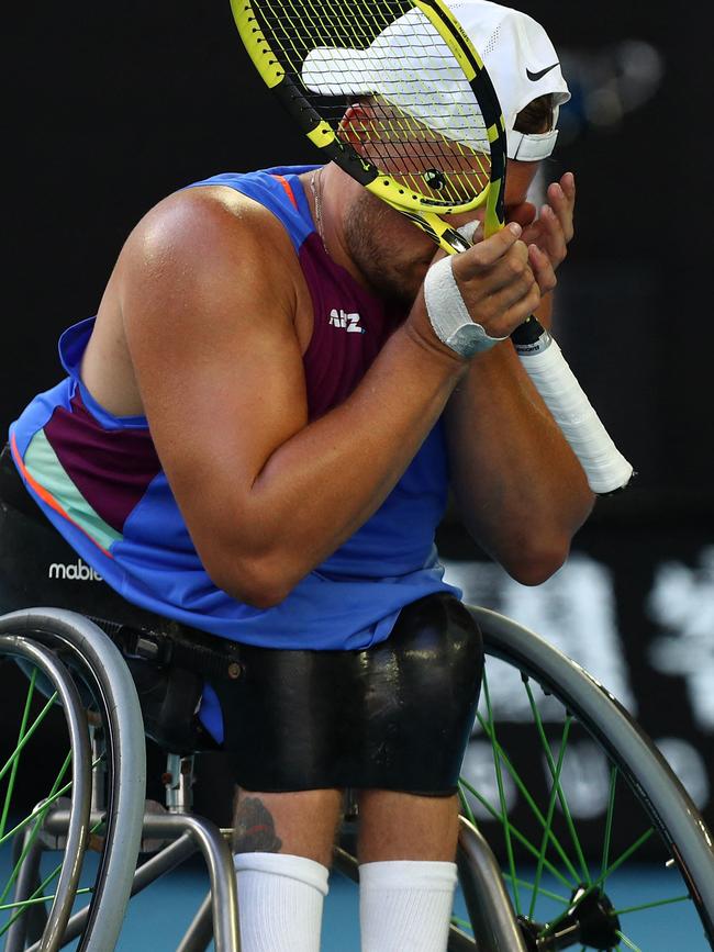 Alcott’s Australian Open fairytale ending wasn’t to be. Picture: Aaron FRANCIS/AFP