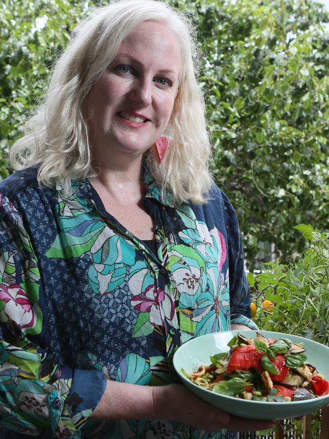 Emily Raven with her Char Grilled Halloumi Salad.