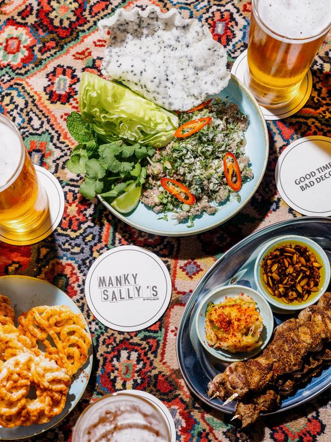 A feast at bar and taphouse Manky Sally’s. Picture: Jesse Hunniford