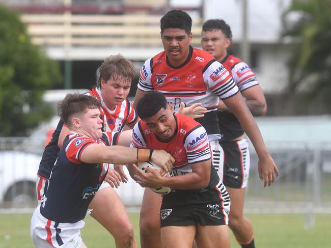 Kirwan State High School hosts St Patrick's College, Mackay, in round 1 of the 2025 Aaron Payne Cup. Picture: Evan Morgan