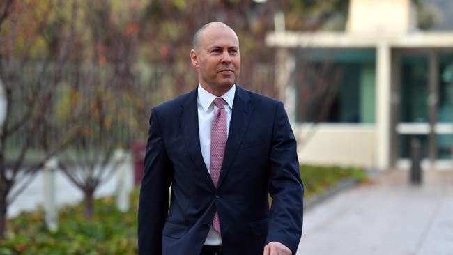 Treasurer Josh Frydenberg arrives in the Ministerial Entrance at Parliament House on May 11, 2021 in Canberra, Australia. (Photo by Sam Mooy/Getty Images)