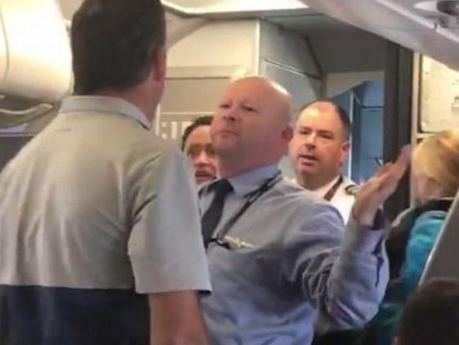 When a stranger came to her defence he became embroiled in a fight with an American Airlines employee. Picture: Facebook.