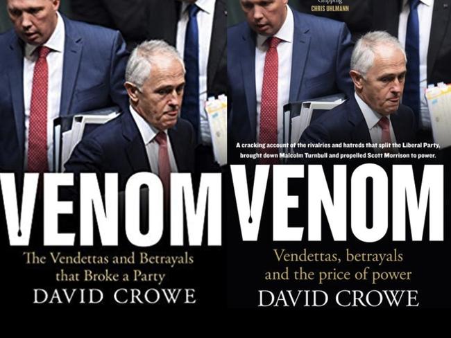 Venom can be best judged with reference to its two covers – the one on the left was junked before publication when the Liberal Party did not 'break' at the 2019 election.