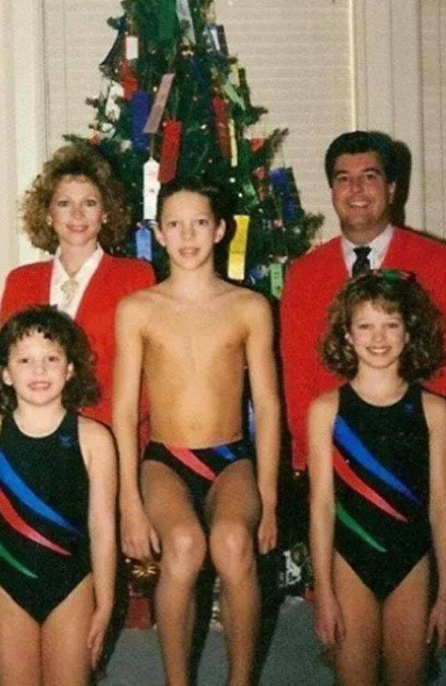 This creative brood decided to don swimming attire for the group shot.