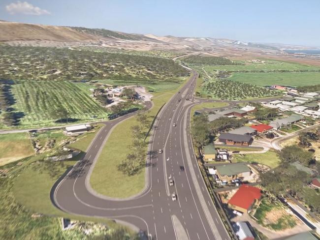 The final design for Stage Two of the Main South Road duplication has been released, with major construction work about to kick off. This next stage will see the duplication of Main South Road continued from Aldinga Beach Road to Sellicks Beach . South Road at Sellicks Beach .  Picture: Department of Infrastructure and Transport