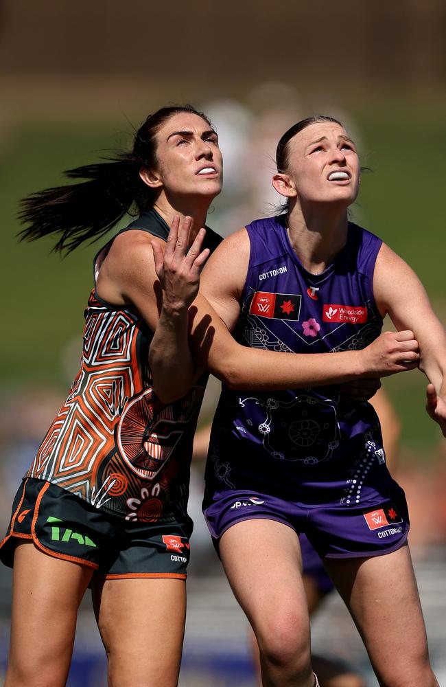 Fremantle’s Mim Strom has been one of the Dockers’ most important players. Picture: Matt King/AFL Photos/via Getty Images.