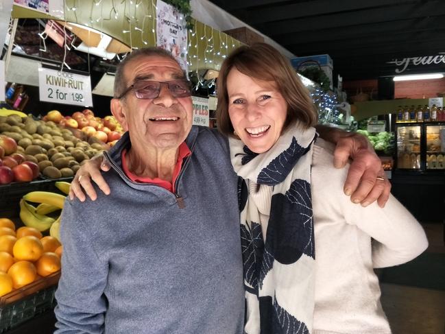 Tony Petroro and Melissa McKenna at Canterbury Fruit Emporium. Picture: Shelby Brooks