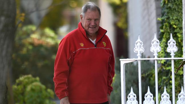 Disgraced ex Lord Mayor Robert Doyle, leaves his South Melbourne home. Picture: Nicole Garmston