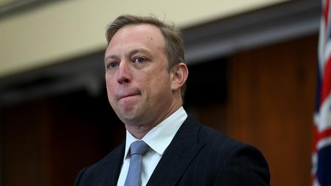 Premier Steven Miles faces a grilling over the government’s record on crime in a delayed question time in Parliament House today. Picture: Dan Peled