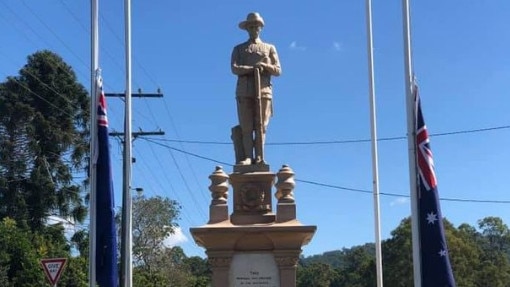 The Upper Coomera war memorial which will be moved after the 2024 Anzac Day ceremony.