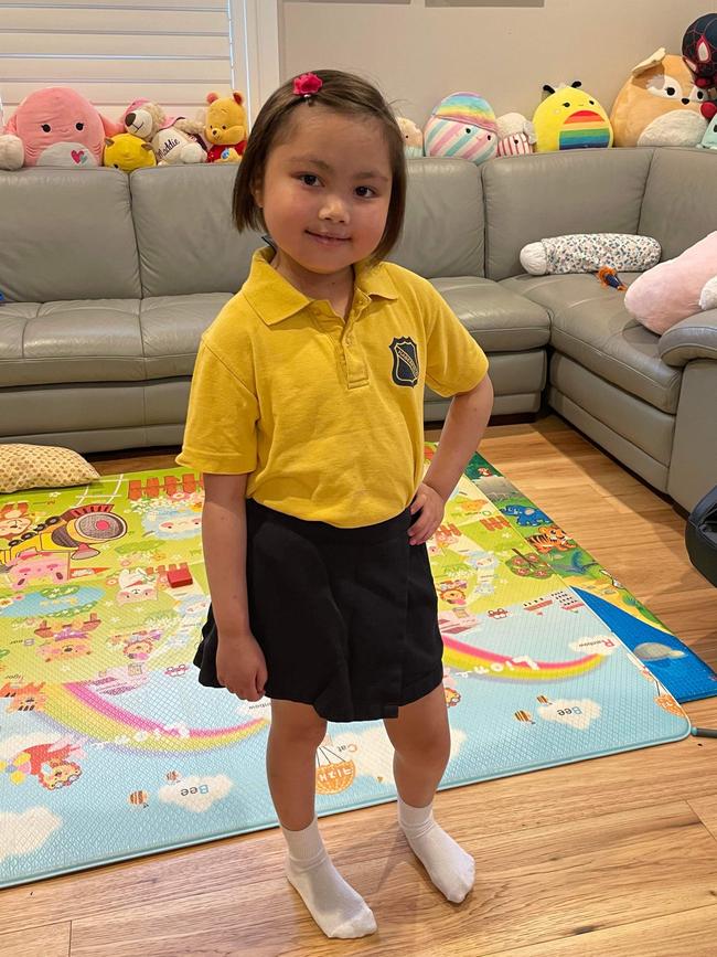 Maddy heading into her first day of Year 4 this week. Picture: Supplied.