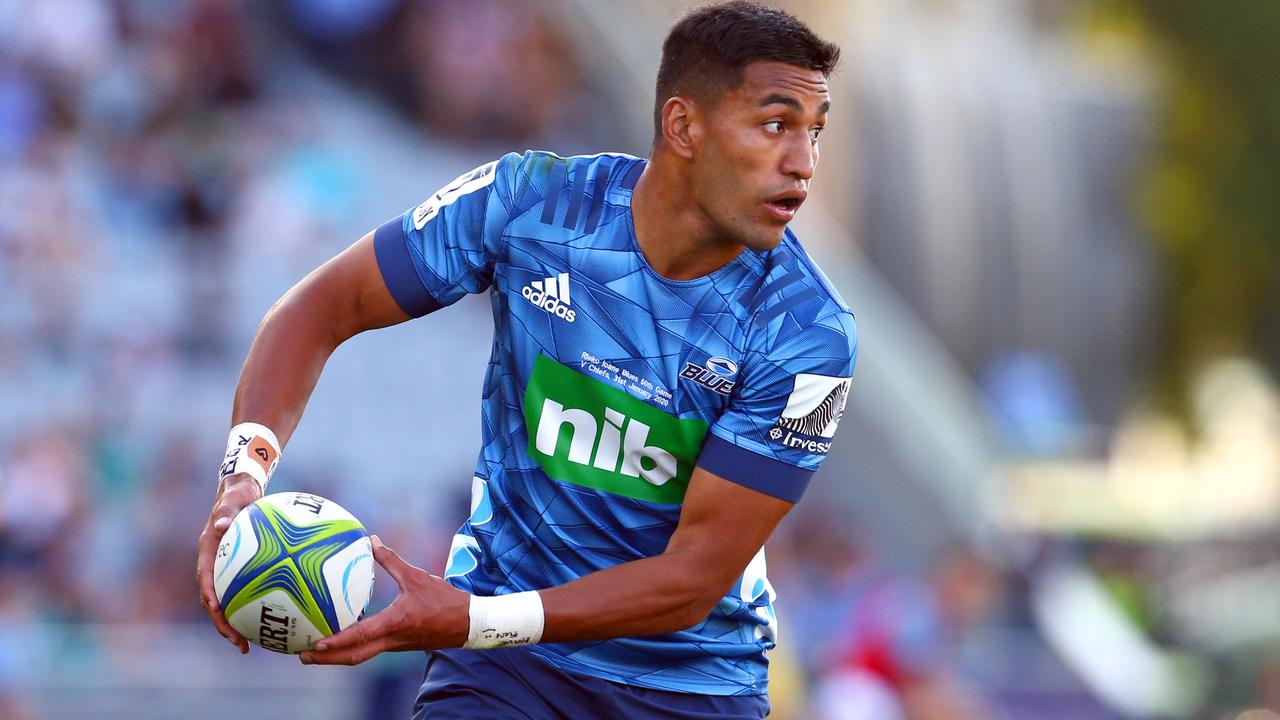 Rieko Ioane of the Blues during the round one Super Rugby match.