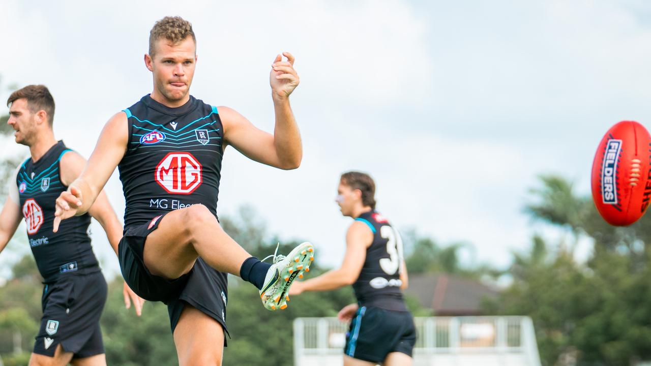 Dan Houston has a great match-up against St Kilda. Picture: PAFC