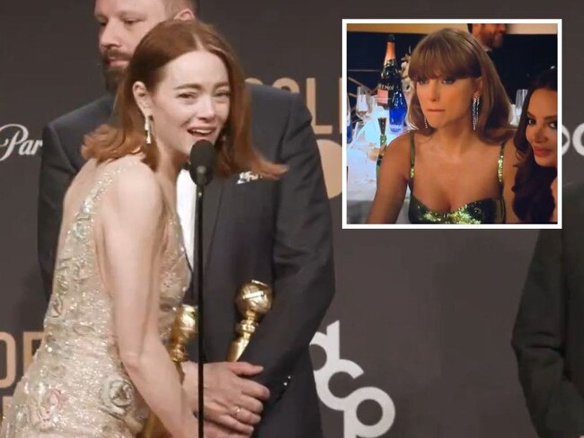 Emma Stone jokingly called her friend Taylor Swift “an a – – hole” while speaking with the press.