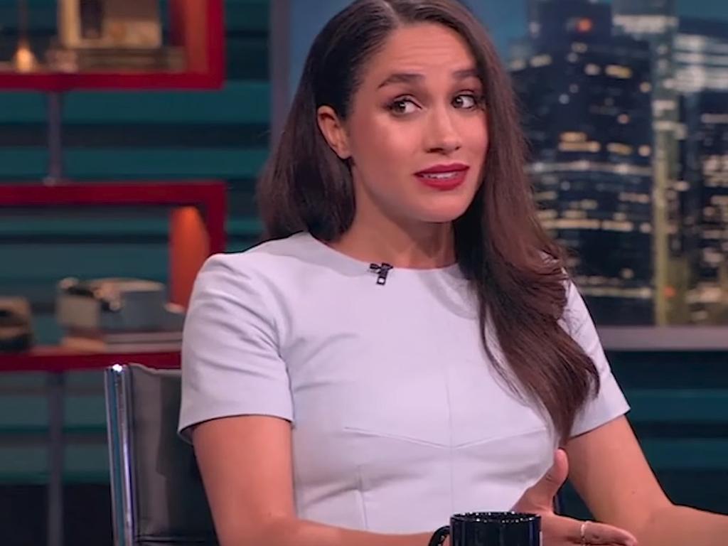 On the Nightly Show with Larry Wilmore, then Meghan Markle spoke about Donald Trump in a 2016 interview. Picture: The Nightly Show