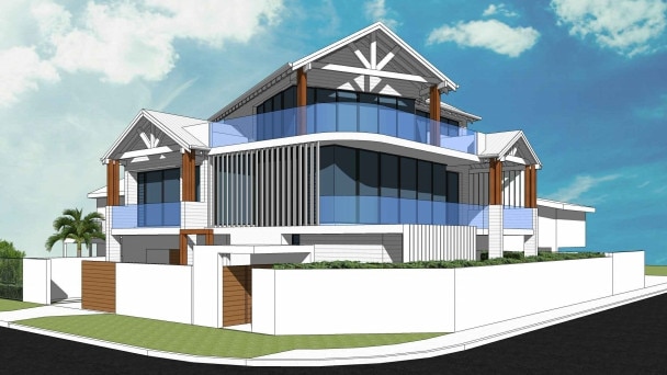 Artist impression of a new mansion planned for Hedges Ave, Mermaid Beach, Gold Coast