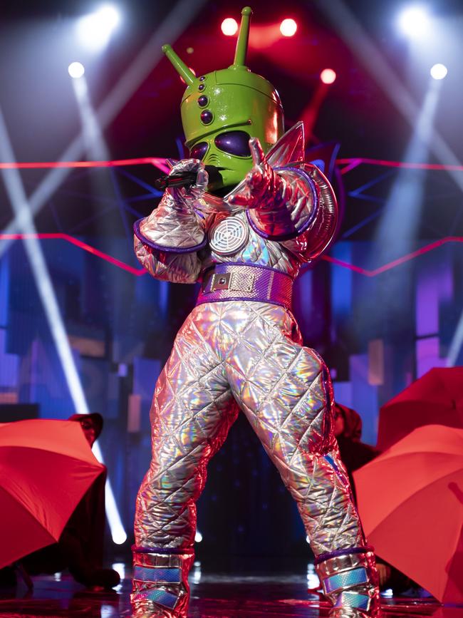 Nikki Webster recently starred as The Alien on The Masked Singer. Picture: Channel 10