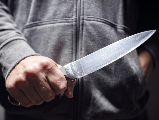 Townsville generic criminal with knife weapon threatening to stab