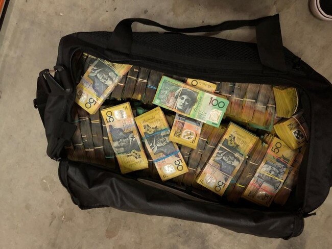 Australian Federal Police seized approximately $8 million in cash from a Hoxton Park property following Flower’s arrest. Picture: NSW Police