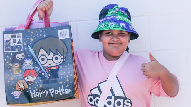 Ava, 10, enjoying day one of the Royal Darwin Show. Picture: Glenn Campbell