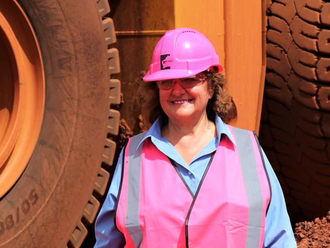 SUNDAY TELEGRAPH SPECIAL. Gina Rinehart special access at Roy Hill. Gina Rinehart at the mine