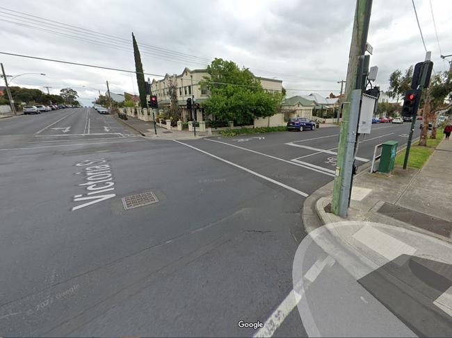 A pedestrian is in hospital after being hit by a vehicle at Victoria St and Pearson St intersection in Brunswick West on Friday morning. Picture: Google Maps.