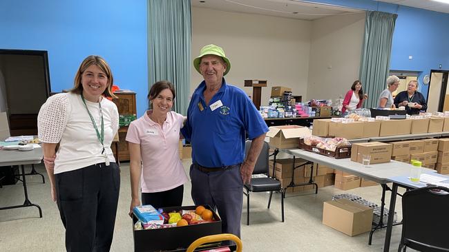 Volunteers Linda Wood, Sonia Priestly and Tom Dumaresq at the Mooroopna Education and Activity Centre\. Picture: Kiel Egging