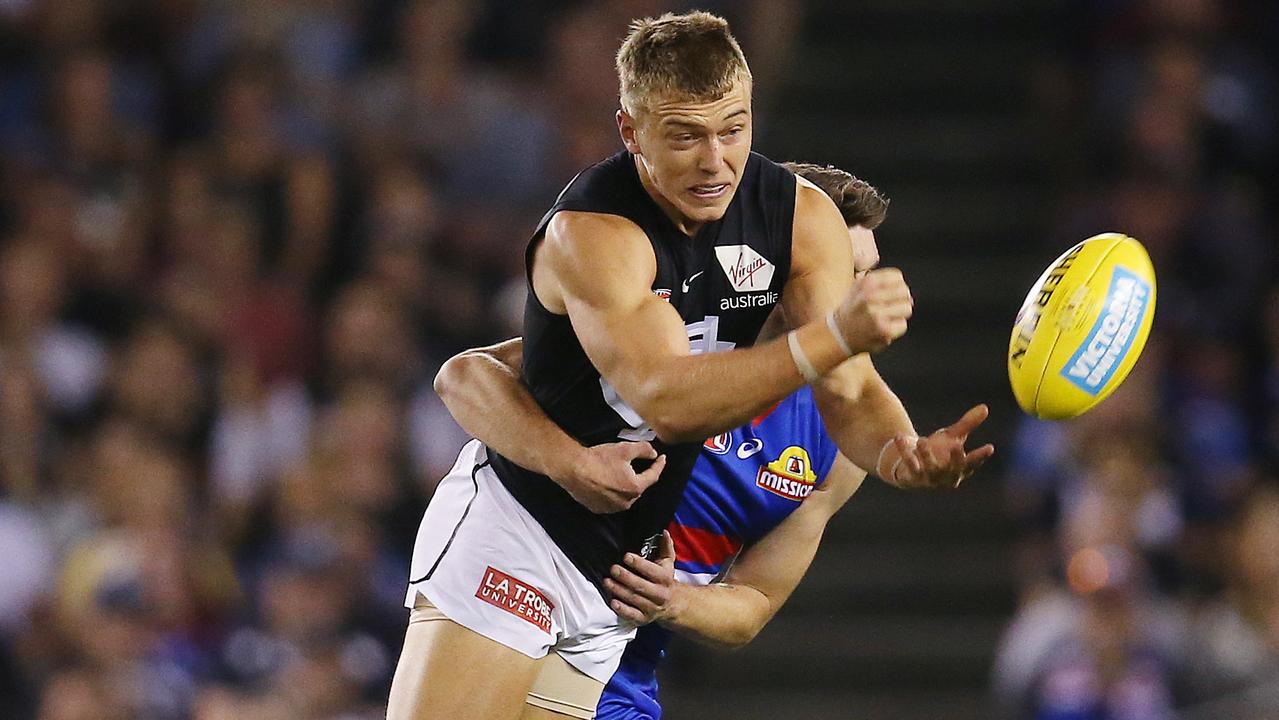 Patrick Cripps is now favourite for the Brownlow Medal. Picture: Michael Klein