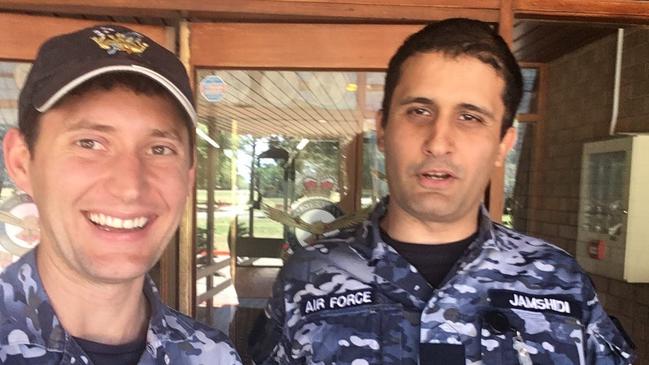 FarmLab co-founders Sam Duncan and Shahriar Jamshidi during their time in the Royal Australian Air Force.