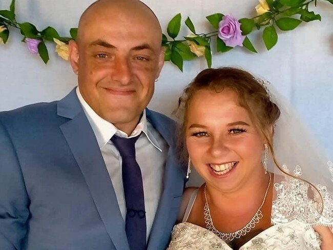 Roland and Kylie Griffiths on their wedding day in December 2021Picture: Supplied