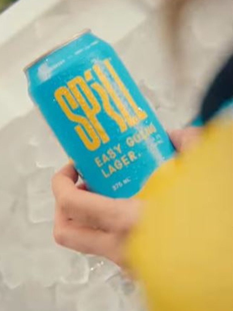 Abbie's new beer is called 'Spill'. Picture: Instagram