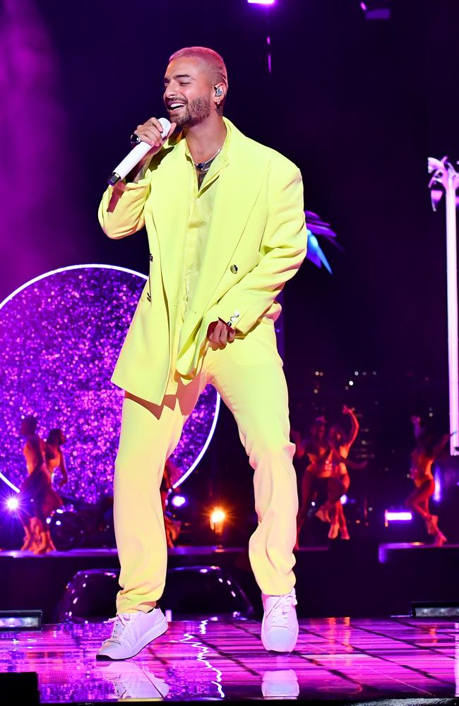 Maluma performs during the 2020 MTV Video Music Awards. Picture: Jeff Kravitz/MTV VMAs 2020/Getty