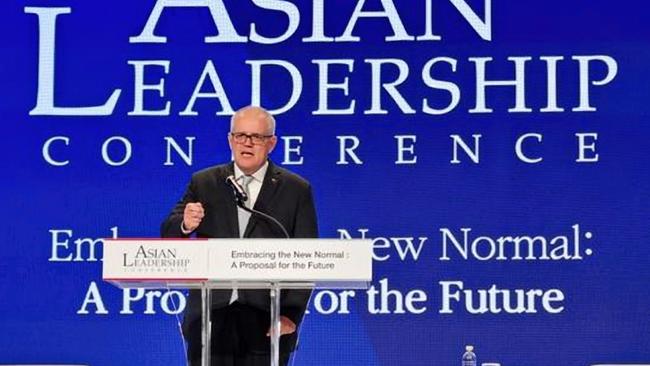 Scott Morrison speaking to the Asian Leadership Conference in Seoul on Thursday.