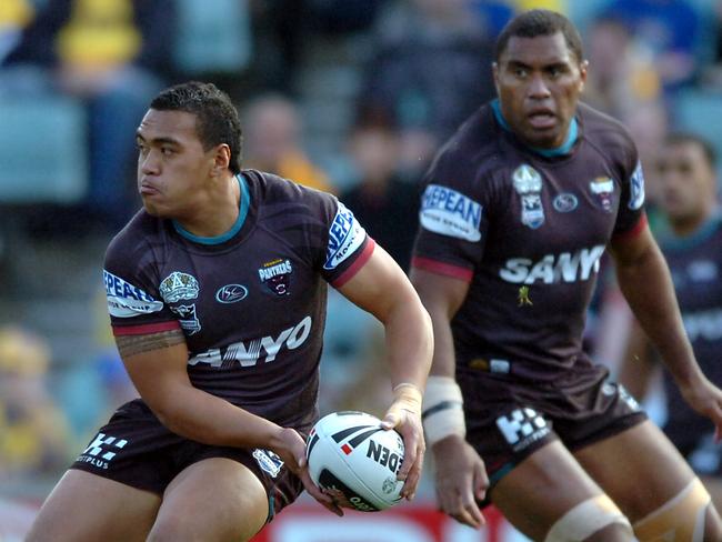 Masada Iosefa, pictured during his professional NRL playing days with the Penrith Panthers, was killed in a quad bike crash in Darwin’s rural area