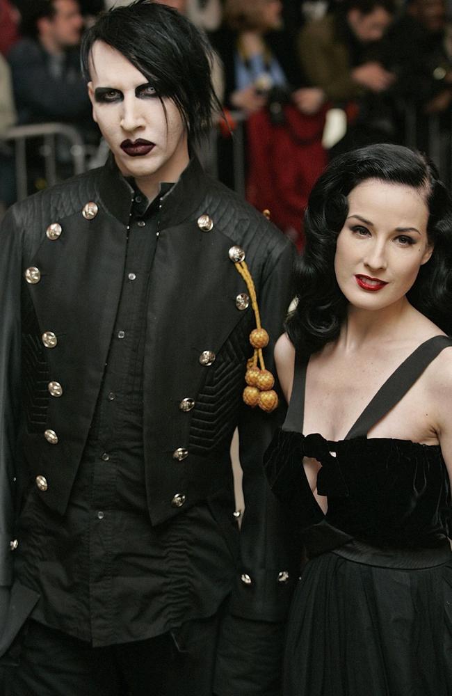 Manson was married to Dita Von Teese when he first approached Wood.