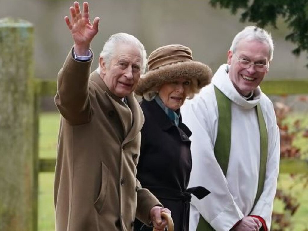 King Charles looked in good spirits during his first public appearance since a three-night hospital stay. Picture: AFP