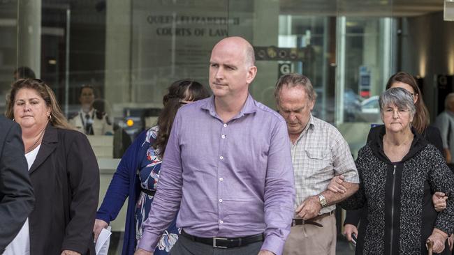 Barbara McCulkin’s nephew Brian Ogden delivered to the court a victim impact statement written by his father Graham Ogden. Picture: Glenn Hunt/AAP