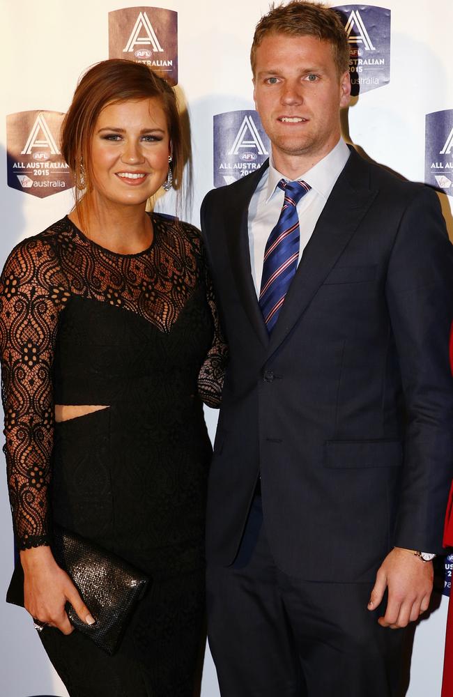 Gilmore and Stringer at the All Australian dinner in 2015. Photo: Michael Klein